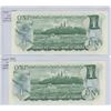 Image 2 : 1973 Two Consecutive *Star Replacement $1 Bills