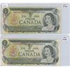 Image 1 : Lot of 2 - 1973 *Star Replacement $1 bills