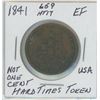 Image 1 : 1841 USA Not One Cent Hard Times Token