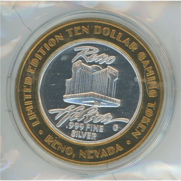 Reno Hilton .999 Fine Silver Token