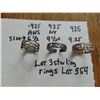 Image 2 : 554 LOT OF 3 STERLING RINGS