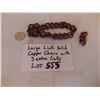 Image 1 : 555 LARGE LINK HEAVY SOLID COPPER CHAIN 3 EXTRA LINKS