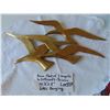 Image 1 : 559 14 1/2” BY 8” BRASS FLOCK OF SEAGULLS WALL HANGING