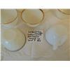 Image 3 : 563 7 GOLD TRIMMED MILK GLASS FIRE KING TEA CUPS