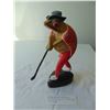 Image 2 : 568 VINTAGE HAND CRAFTED FROG GOLFER WOODEN FIGURE