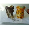 Image 1 : 569 VINTAGE UNMARKED BIG HORN SHEEP AND JAPAN MARKED BABY TIGER PLANTERS