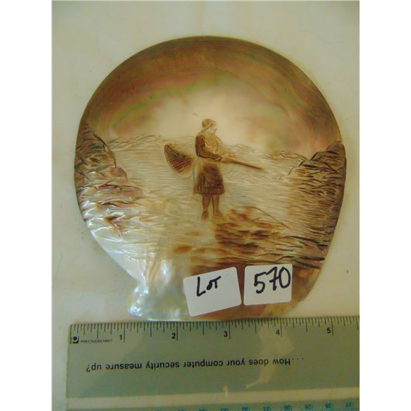 570 BEAUTIFUL CARVED SEA SHELL