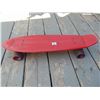 Image 1 : 589 VINTAGE 1970’S RED SKAREBOARD WITH RED TRANSPARENT SEMI-OPAQUE WHEELS