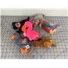 Image 1 : LOT OF TY BEANIE BABY PLUSH TOYS FLAMINGO GOAT PARROT