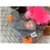 Image 3 : LOT OF TY BEANIE BABY PLUSH TOYS FLAMINGO GOAT PARROT