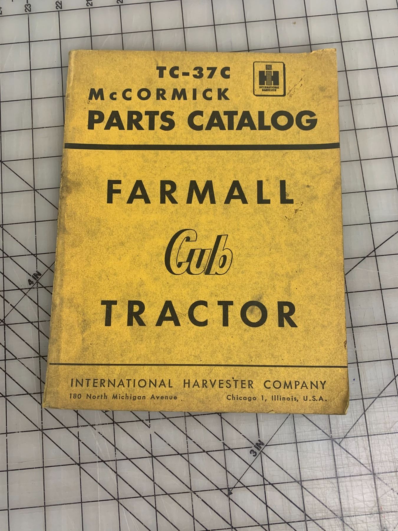 INTERNATIONAL HARVESTER MCCORMICK FARMALL CUB TRACTOR PARTS CATALOG