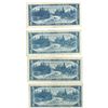 Image 2 : Lot of 5 1954 Cdn $5 Bills