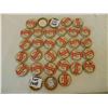 Image 1 : 1009 32 VINTAGE RED RIBBON BEER UNUSED CORK BOTTLE CAPS