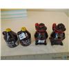 Image 1 : 1011 LITTLE BROWN JUG & WOOD STOVE SALT & PPER SHAKERS