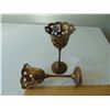 Image 2 : 1024 SOLID BRASS GOBLET SHAPE CANDLE HOLDERS