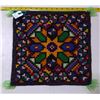 Image 1 : Doukhobor Hand Worked Pillow Cover, Wool, & Cotton 16"square