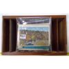 Image 1 : Wood Box for Postcards with Lot of Postcards