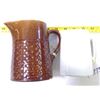 Image 5 : Medalta Pitchers, 1 Plain 4.25" & 1 Brown Basket Weave 5.5"