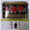 Image 4 : Red Rose Tea Tin & 3 Red Rose Figurines