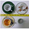 Image 2 : Lot of 4 Demitasses - 1 missing Saucer