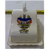 Image 3 : Crested Porcelain Miniature Covered Butter Dish made in Czecho-Slovakia