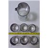 Image 2 : Silvered Cocktail Set, Pitcher, Stirrer, and 6 Glasses
