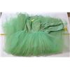 Image 4 : Green Tulle Evening Dress, 1950's with Green Opera Gloves, in Plastic Tub