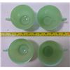Image 2 : Green Saguenay Cups, Dominion Glass, 1940-45 (4 Cups)