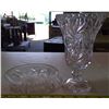 Image 1 : Pinwheel Crystal Vase with Pinwheel Saucer