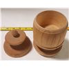 Image 8 : Lot of Treen, Tie Bar, Mail Holder, Nutcracker, Wooden Vase with Lid