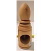 Image 9 : Lot of Treen, Tie Bar, Mail Holder, Nutcracker, Wooden Vase with Lid