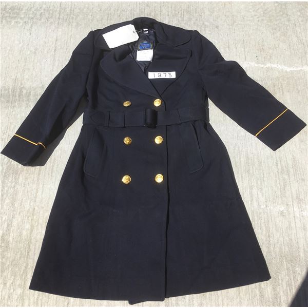 New US Navy womens overcoat, navy color, size 14S