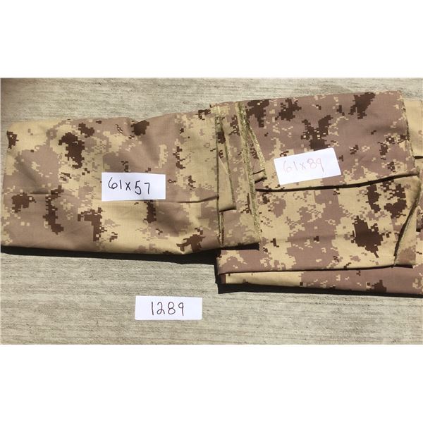 camo cotton blend fabric 61"x57" and 61"x89"