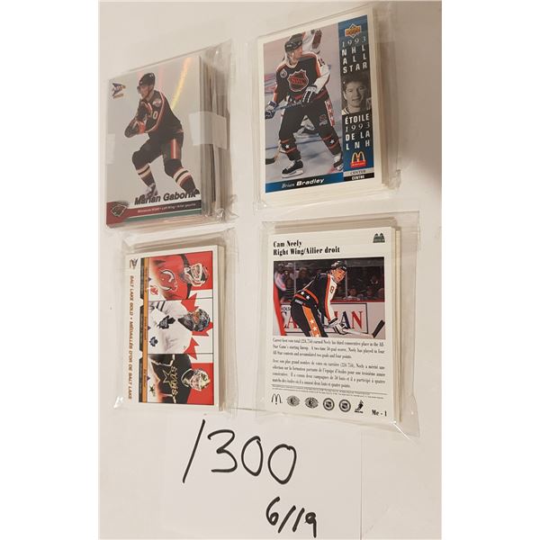 McDonald’s NHL Hockey Cards 4 Complete Sets – Upper Deck 91&93)(02’ Pacific Platinum Salt Lake City 