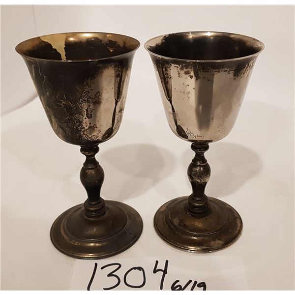E.P. Brass (Spain) Goblets X2