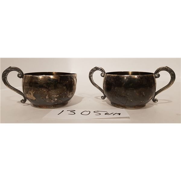 Monarch Plate Brand E.P Copper – M100 Lead MTS – Milk and Sugar Cups – 2 Piece