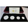 Image 5 : 2017 Canadian Fine Silver Fractional Coin Set - 99.9% Pure Silver - Maple Leaf Tribute - 5 Piece