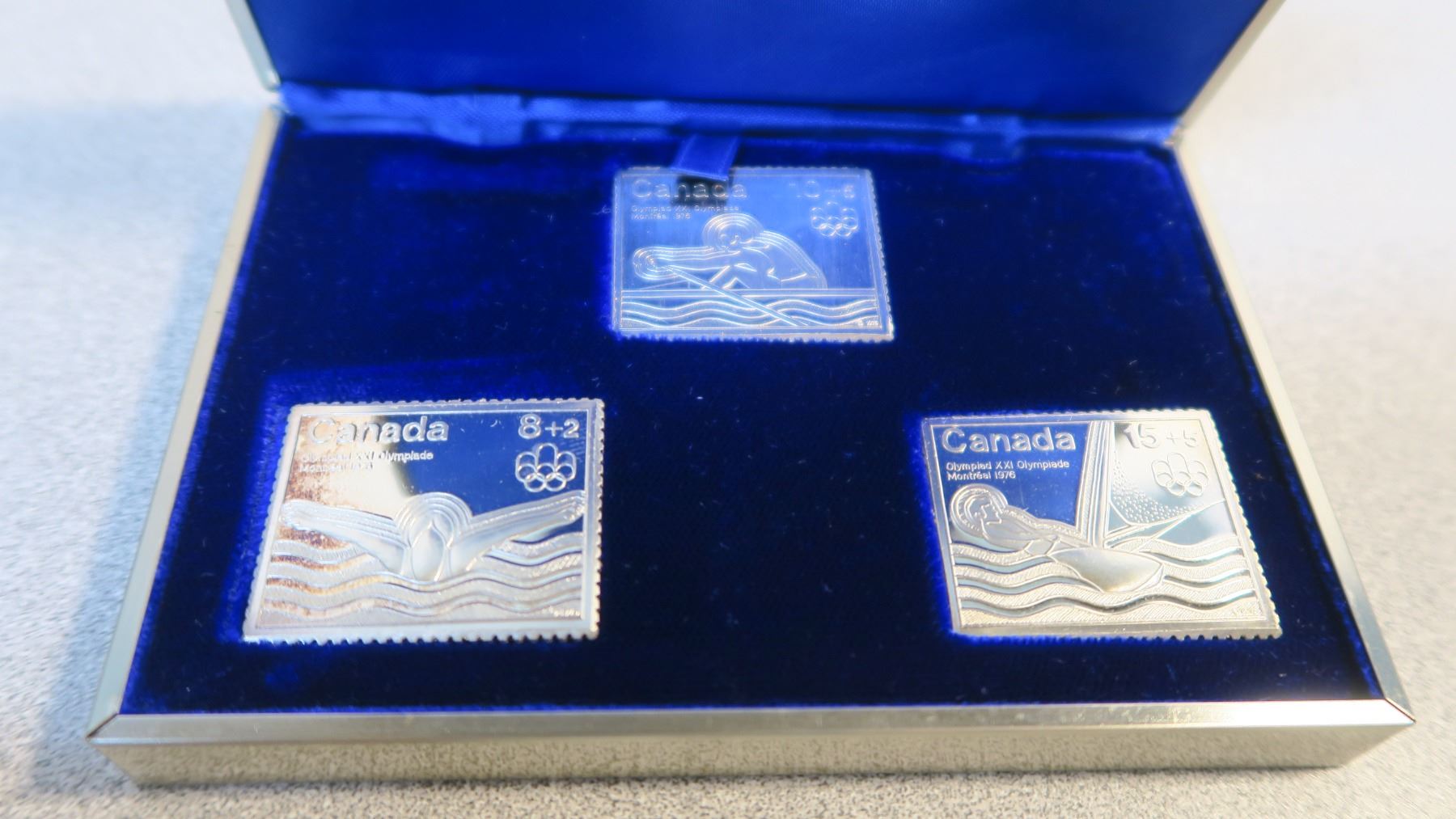 1976 Summer Olympics Canadian Stamp Collection 3 Foil Stamps and 3