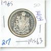 Image 1 : 1965 Canadian 50 Cent Coin