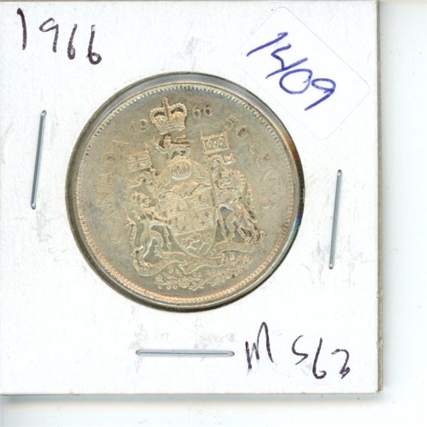 1966 Canadian 50 Cent Coin