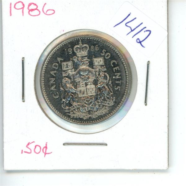 1986 Canadian 50 Cent Coin