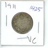 Image 1 : 1911 Canadian 25 Cent Coin