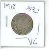 Image 1 : 1918 Canadian 25 Cent Coin