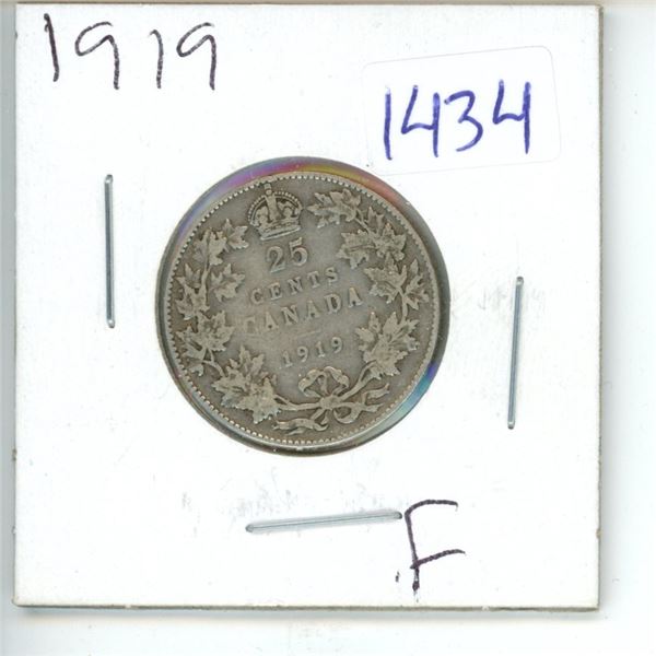 1919 Canadian 25 Cent Coin