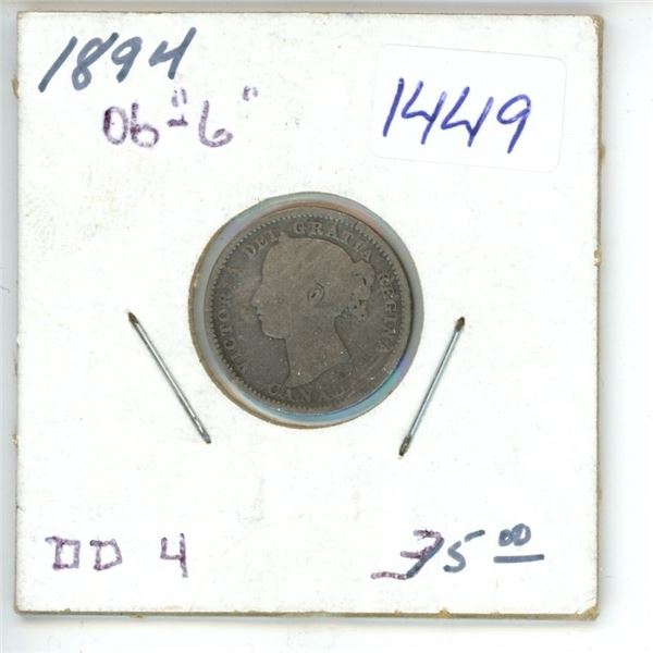1894 Canadian 10 Cent Coin