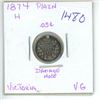 Image 1 : 1874HCanadian 10 Cent Coin