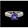Image 2 : 14KT White Gold 1.98 ctw Tanzanite and Diamond Ring