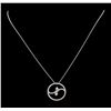 Image 1 : 0.88 ctw Diamond Pendant With Chain - 14KT White Gold