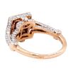 Image 3 : 2.56 ctw Square Step Rhodolite Garnet And Round Brilliant Cut Diamond Ring - 18K
