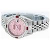 Image 4 : Rolex Ladies Stainless Steel Pink MOP Diamond & Ruby Datejust Wristwatch 26MM